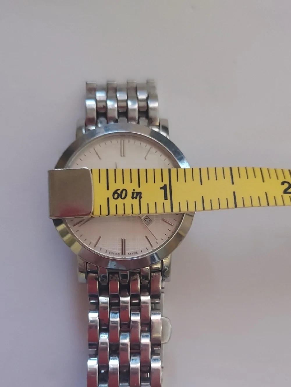 Burberry Stainless Steel Watch Silver Round Face